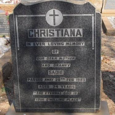CHRISTIANA Sadie -1985