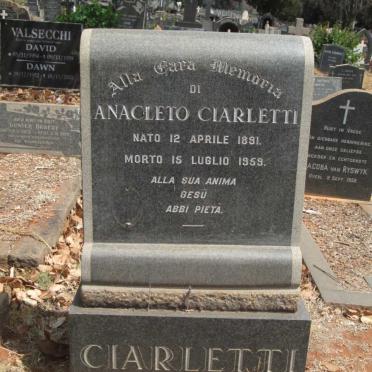 CIARLETTI Anacleto 1891-1959