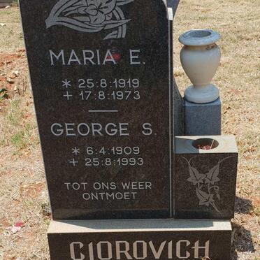 CIOROVICH George S. 1909-1993 &amp; Maria E. 1919-1973