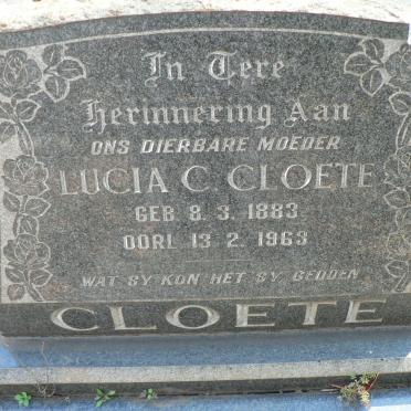CLOETE Lucia C. 1883-1963