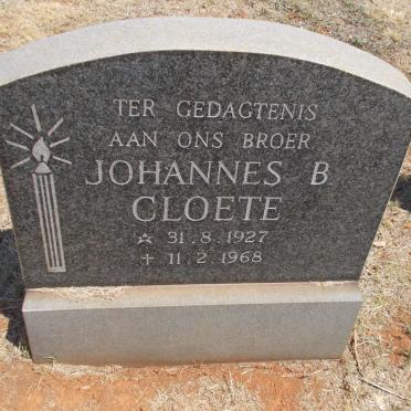 CLOETE Johannes B. 1927-1968