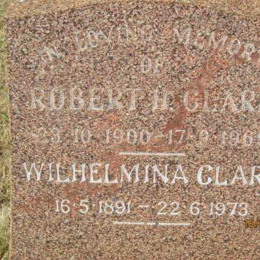 CLARK Robert H. 1900-1969 &amp; Wilhelmina 1891-1973