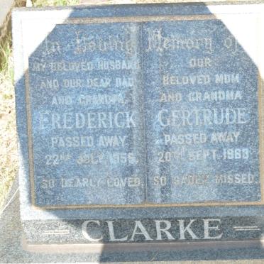 CLARKE Frederick -1956 &amp; Gertrude -1963