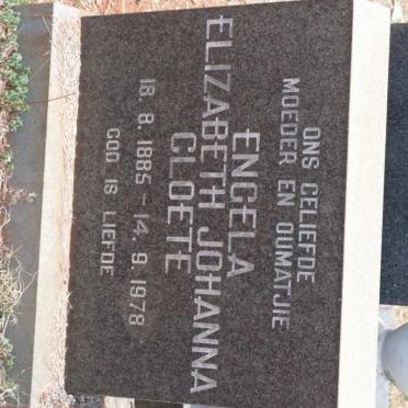 CLOETE Engela Elizabeth Johanna 1885-1978