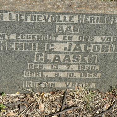 CLAASEN Henning Jacobus 1930-1958