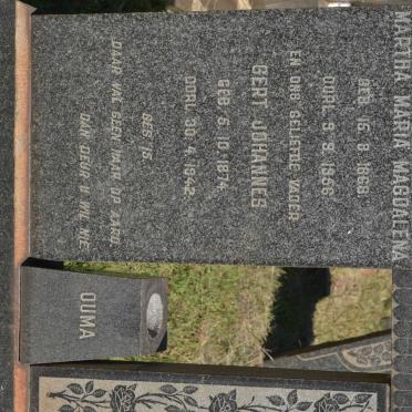 CLAASE Gert Johannes 1874-1942 &amp; Martha Maria Magdalena 1868-1956