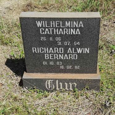 CLUR Richard Alwin Bernard 1903-1982 &amp; Wilhelmina Catharina 1906-1954
