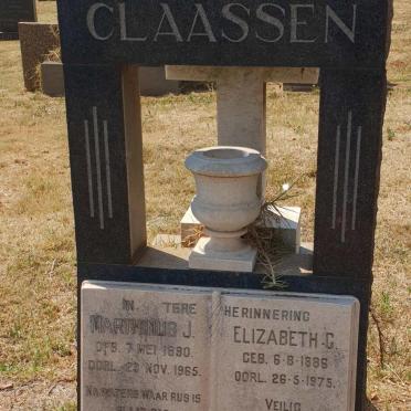 CLAASSEN Marthinus J. 1890-1965 &amp; Elizabeth G. 1886-1975