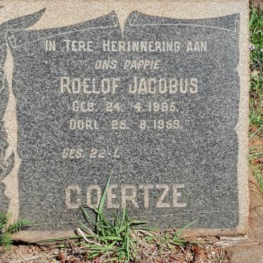 COERTZE Roelof Jacobus 1895-1959