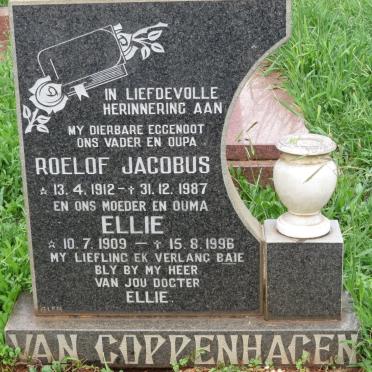 COPPENHAGEN Roelof Jacobus, van 1912-1987 &amp; Ellie 1909-1996