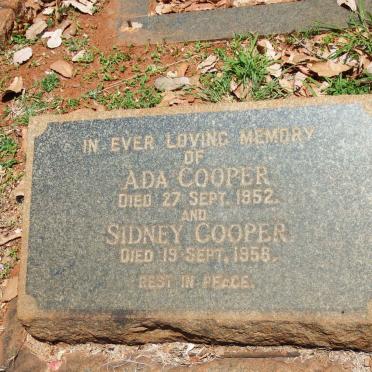 COOPER Sidney -1958 &amp; Ada -1952