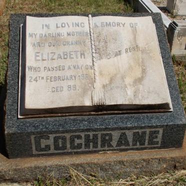 COCHRANE Elizabeth -1954