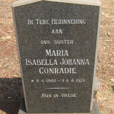CONRADIE Maria Isabella Johanna 1900-1978