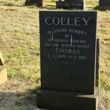 COLLEY Thomas 1893-1965