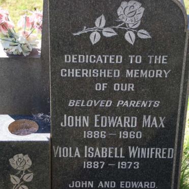 COCH John Edward Max 1886-1960 &amp; Viola Isabell Winifred 1887-1973