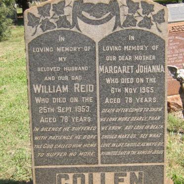 COLLEN William Reid -1953 &amp; Margaret Johanna -1965