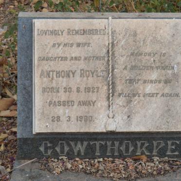 COWTHORPE Anthony Royle 1927-1980