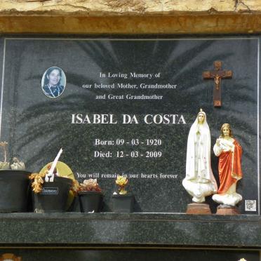 COSTA Isabel, da 1920-2009