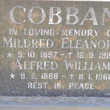 COBBAN Alfred William 1888-1968 &amp; Mildred Eleanora 1897-1984