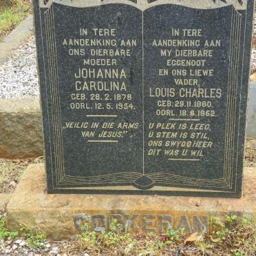 COCKERAN Louis Charles 1880-1952 &amp; Johanna Carolina 1878-1954