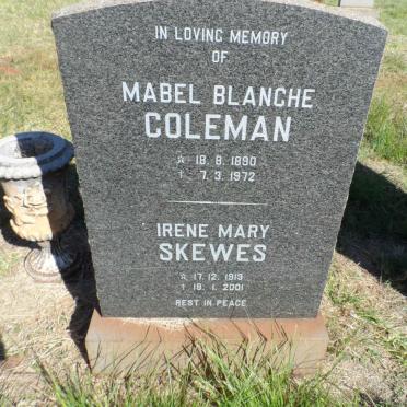 COLEMAN Mabel Blanche 1890-1972 :: SKEWES Irene Mary 1913-2001