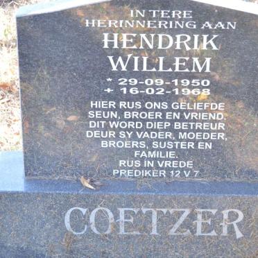 COETZER Hendrik Willem 1950-1968
