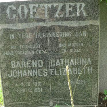 COETZER Barend Johannes 1916-1991 &amp; Catharina Elizabeth 1921-