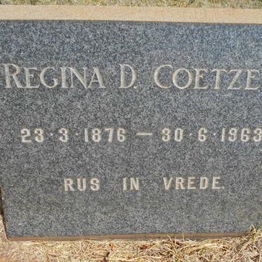 COETZER Regina D. 1876-1963