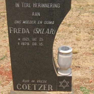 COETZER Freda nee SKLAR 1921-1979