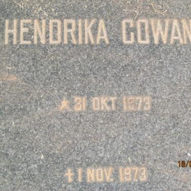 COWAN Hendrika 1973-1973