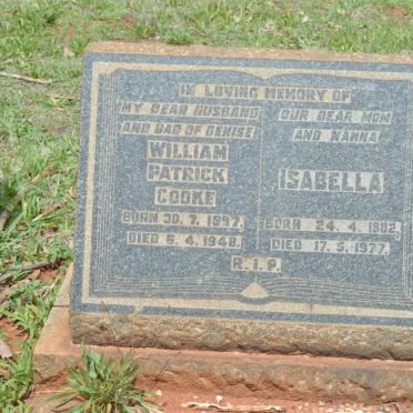 COOKE William Patrick 1897-1948 &amp; Isabella 1902-1977