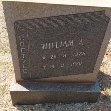 COETZEE William A. 1925-1970