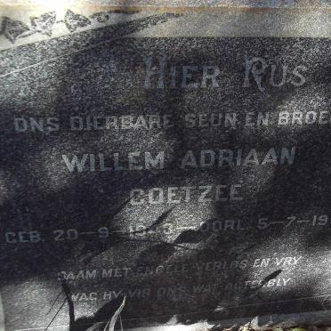 COETZEE Willem Adriaan 1943-1956