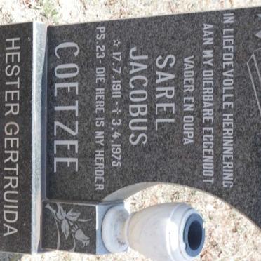 COETZEE Sarel Jacobus 1911-1975 &amp; Hester Gertruida 1916-2005