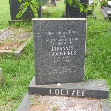 COETZEE Johannes Lodewickus 1951-1983