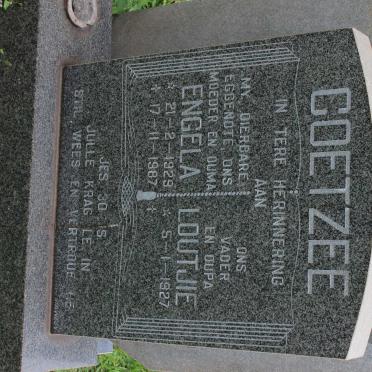 COETZEE Loutjie 1927- &amp; Engela 1929-1987