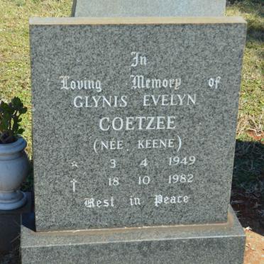 COETZEE Glynis Evelyn nee KEENE 1949-1982