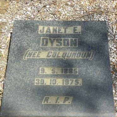 DYSON Janet E. nee COLQUHOUN 1885-1975