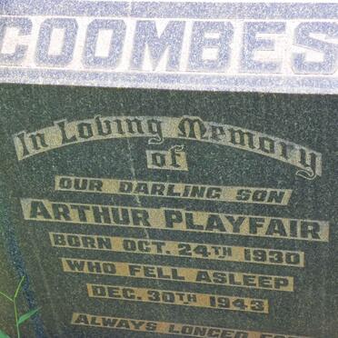 COOMBES Norman Playfair 1903-1947 :: COOMBES Arthur Playfair 1930-1943
