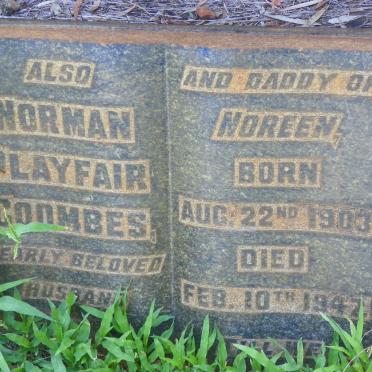 COOMBES Norman Playfair 1903-1947 :: COOMBES Arthur Playfair 1930-1943