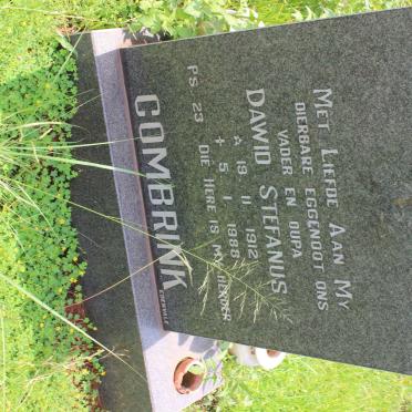 COMBRINK Dawid Stefanus 1912-1988