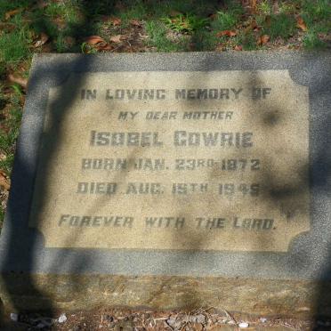COWRIE Isobel 1872-1945