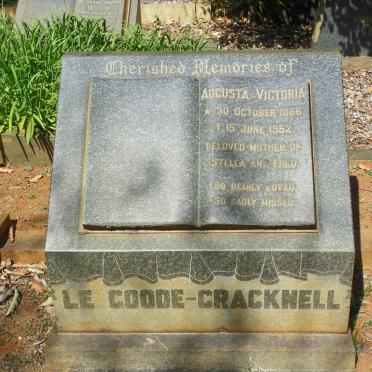 CRACKNELL Augusta Victoria, LE GOODE 1866-1952