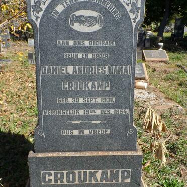 CROUKAMP Daniel Andries 1931-1954