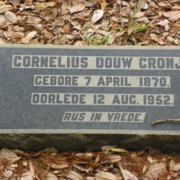 CRONJE Cornelius Douw 1870-1952