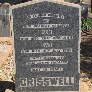 CRISSWELL -1958 &amp; -1944