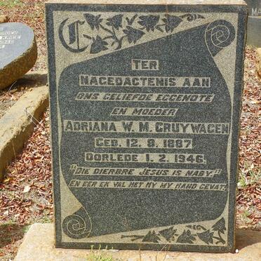 CRUYWAGEN Adriana W.M. 1887-1946