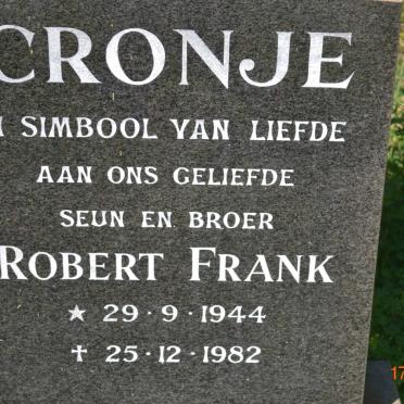 CRONJE Robert Frank 1944-1982