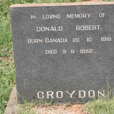CROYDON Donald Robert 1919-1952