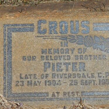 CROUS Pieter 1904-1957